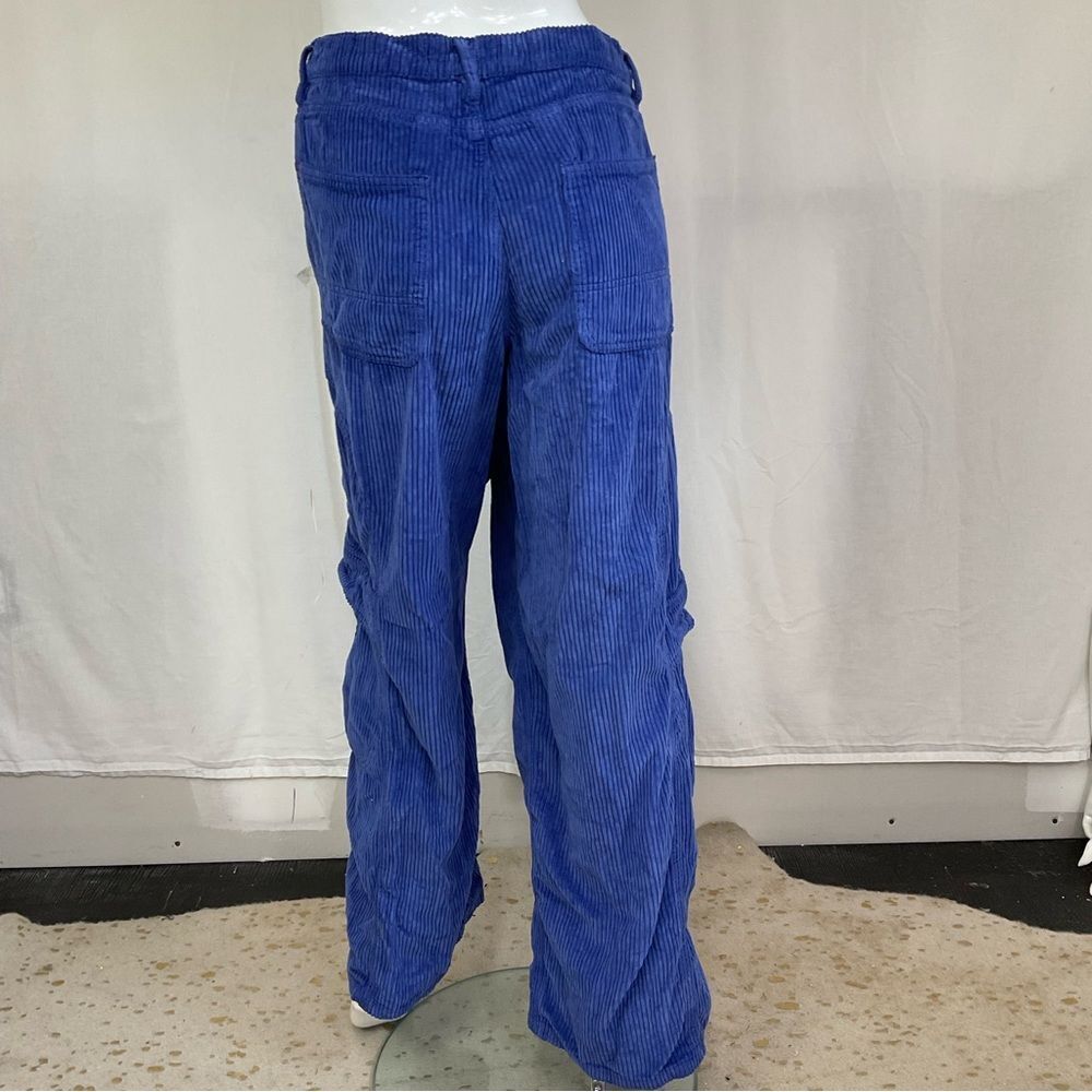 Urban Outfitters BDG Y2K Wide Leg Relaxed Cargo Corduroy Skater Pant Blue 31 - Picture 5 of 17